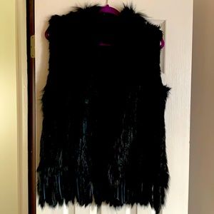 Bohemian rabbit pelt vest